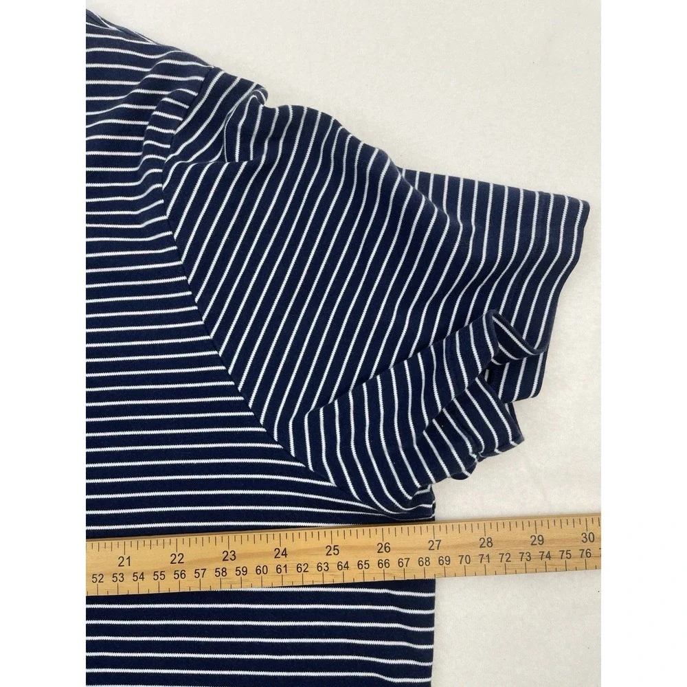 Polo Ralph Lauren Men's Navy/White Striped Short Sleeve Polo Shirt Size 2XL  EUC